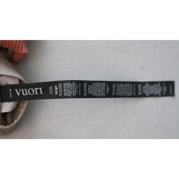 Vuori VW189 Women's Sz L Light Cinnamon/Light Coral Rib Crop Tank Top - Picture 6 of 13